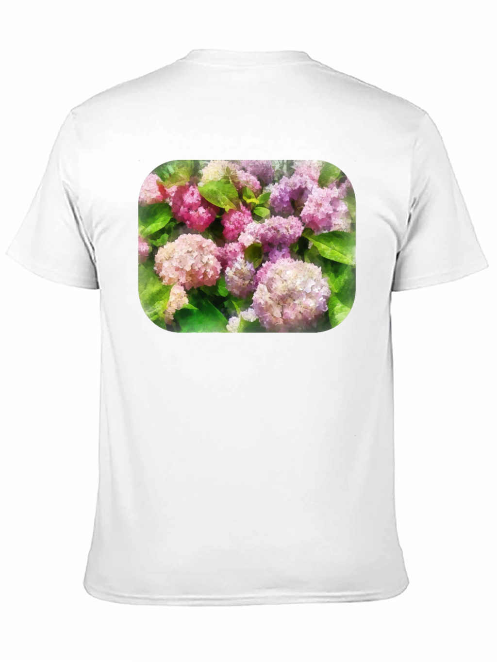 Floral T-Shirt - Pink Hydrangea Design