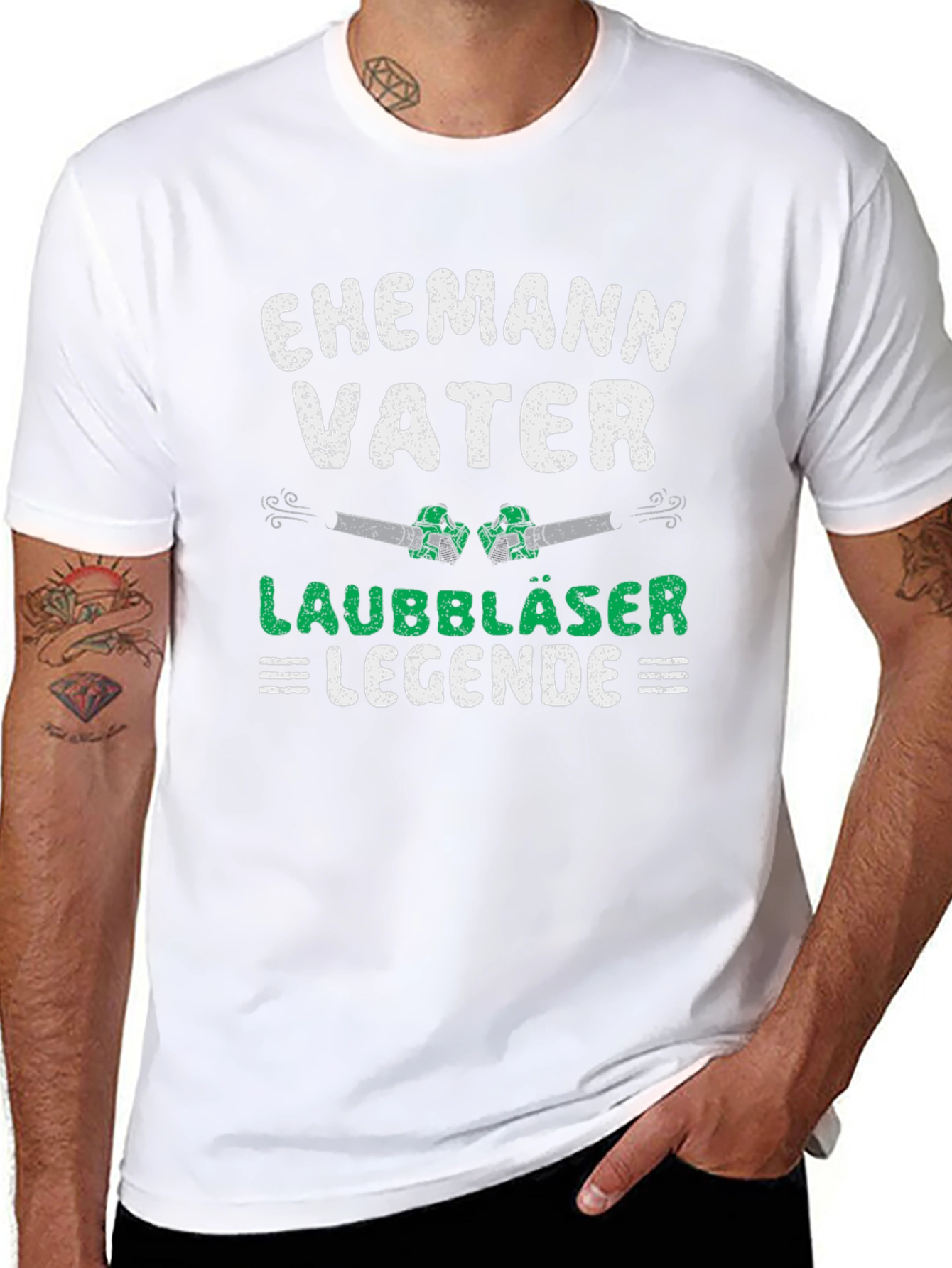 Ehemann Vater Laubbläser Legende T-Shirt