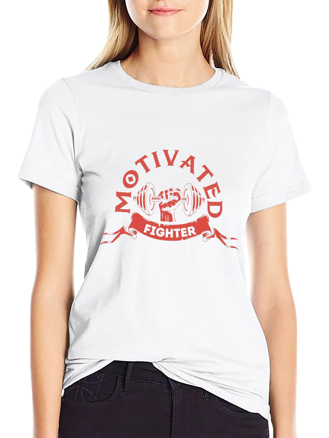 Motivated Fighter Black Graphic Tee