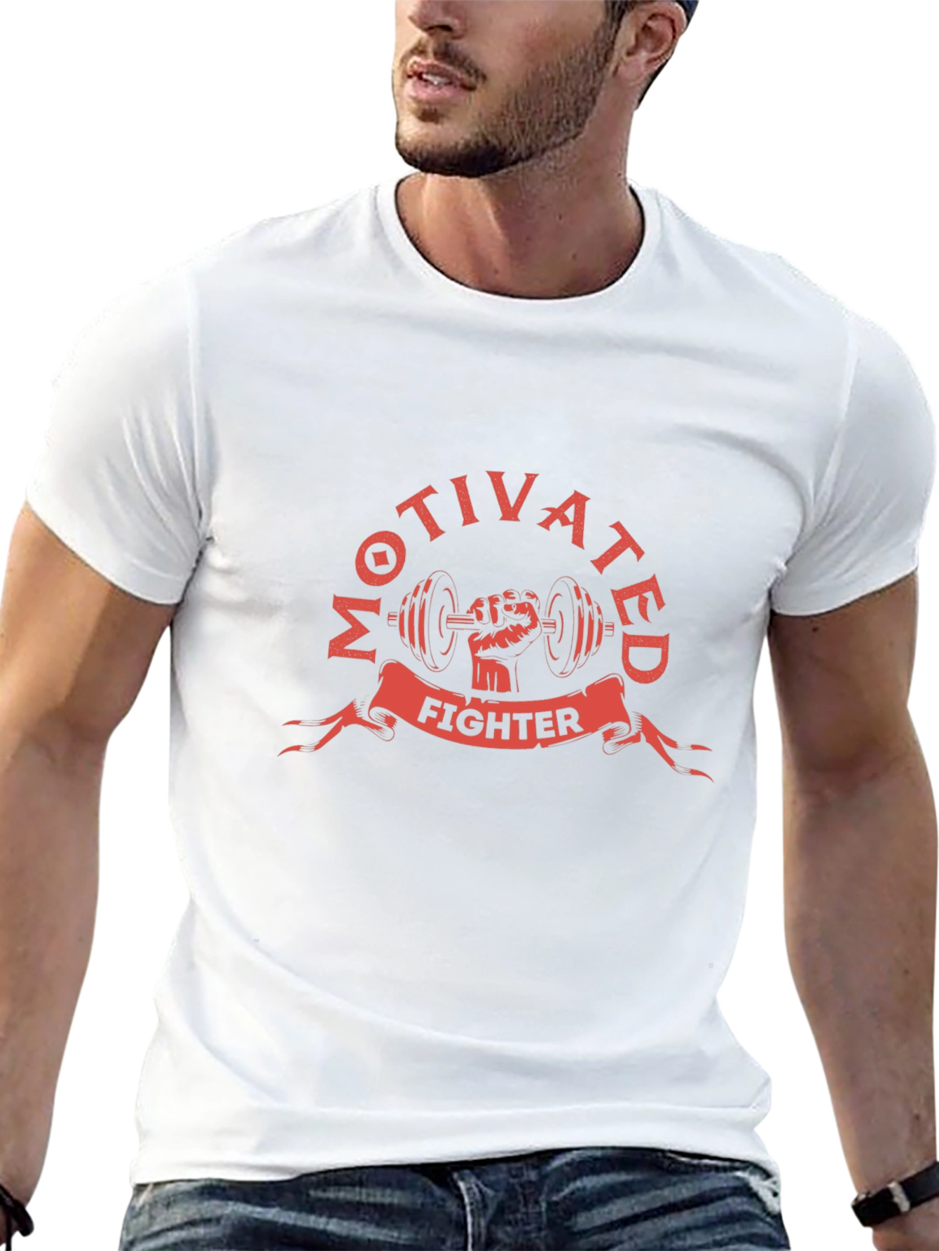 Motivated Fighter Black Graphic Tee