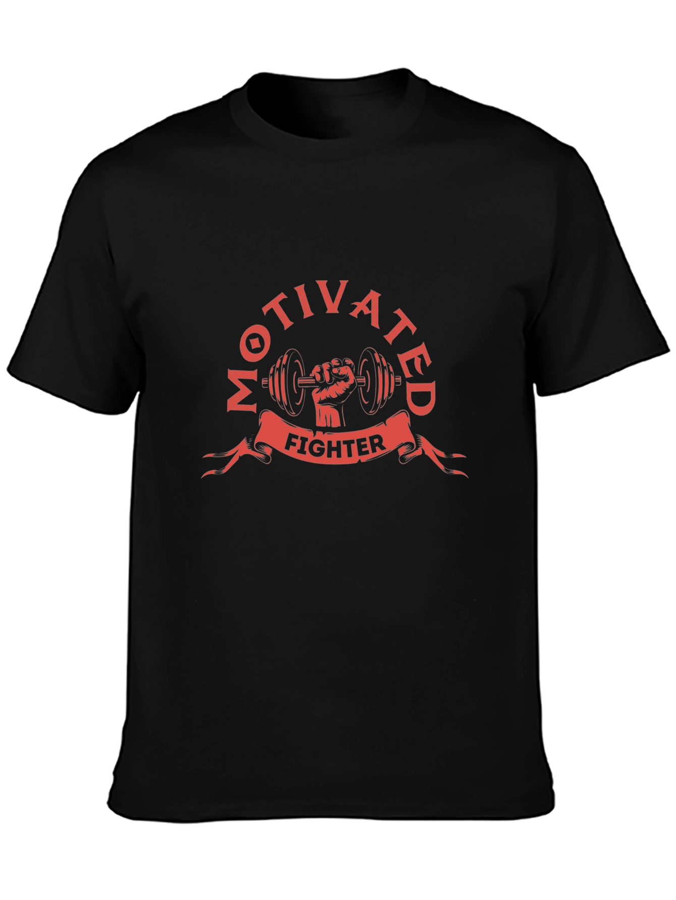 Motivated Fighter Black Graphic Tee