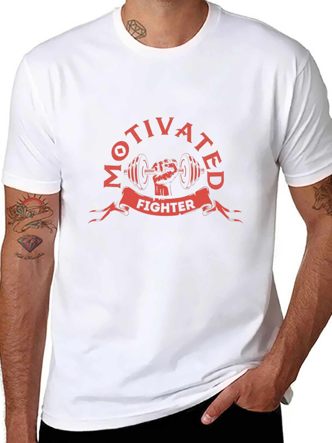 Motivated Fighter Black Graphic Tee