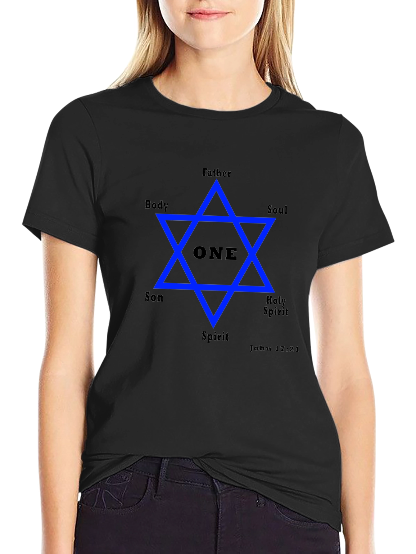 Unity Star Graphic Tee - Father Son Holy Spirit Design