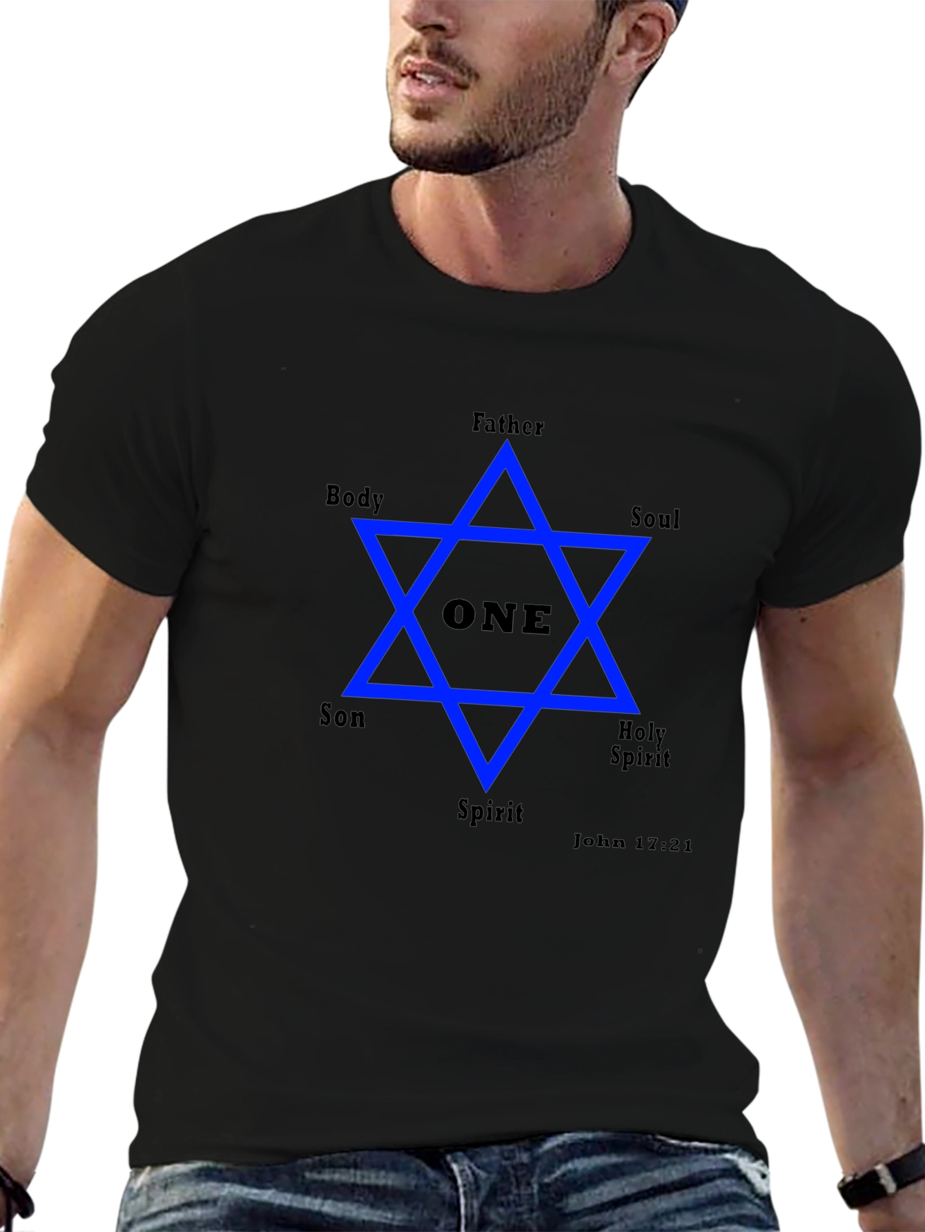 Unity Star Graphic Tee - Father Son Holy Spirit Design