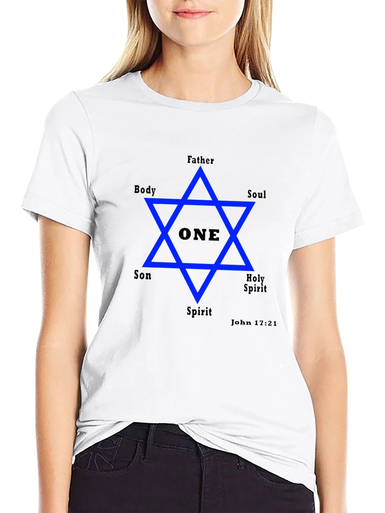 Unity Star Graphic Tee - Father Son Holy Spirit Design