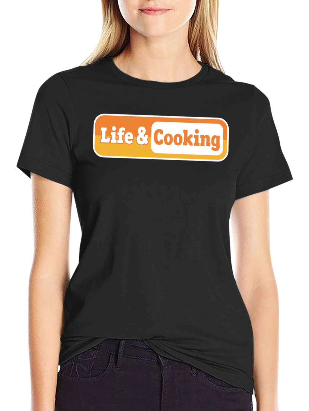 Life & Cooking Graphic Tee - Black