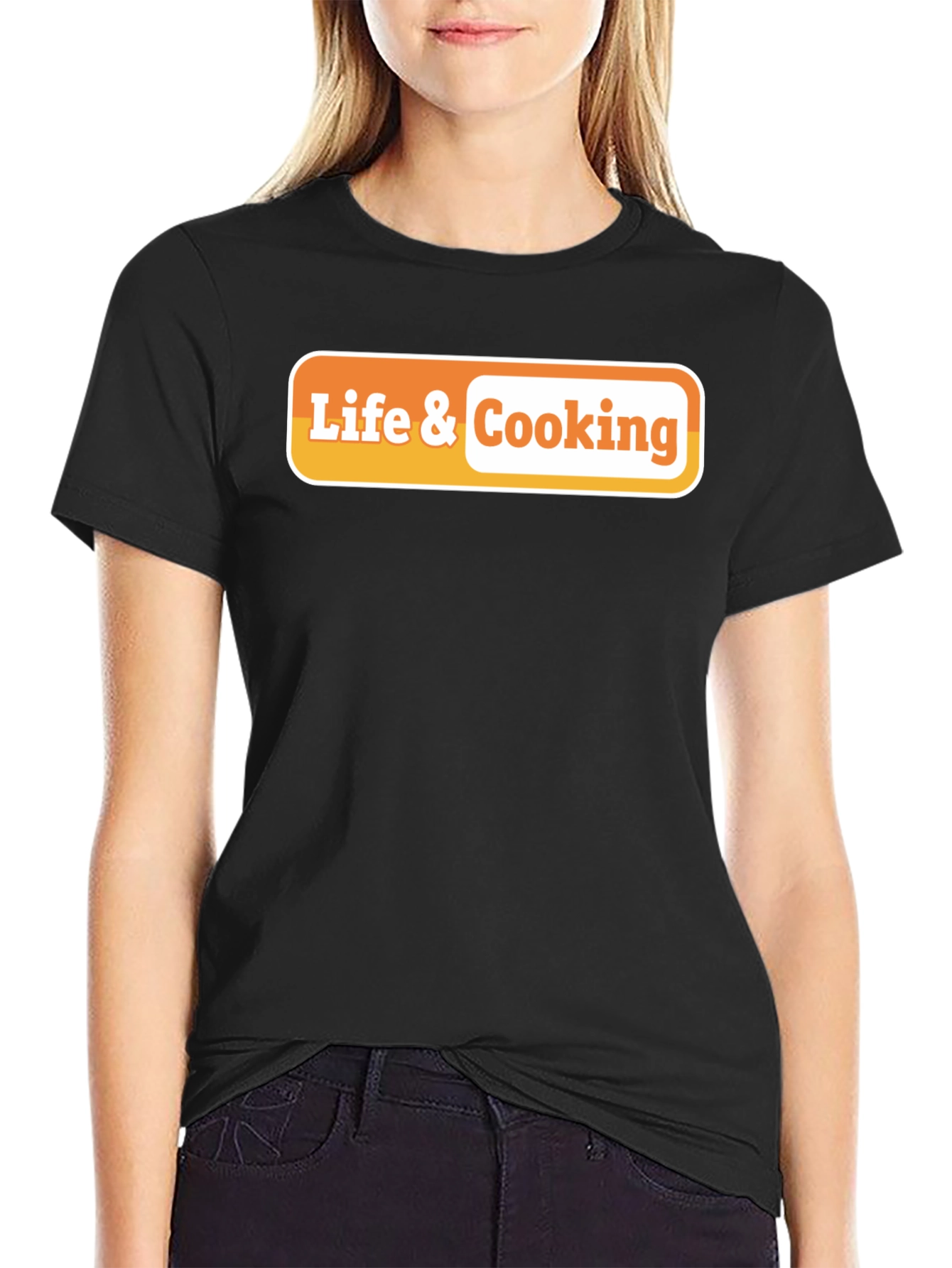 Life & Cooking Graphic Tee - Black