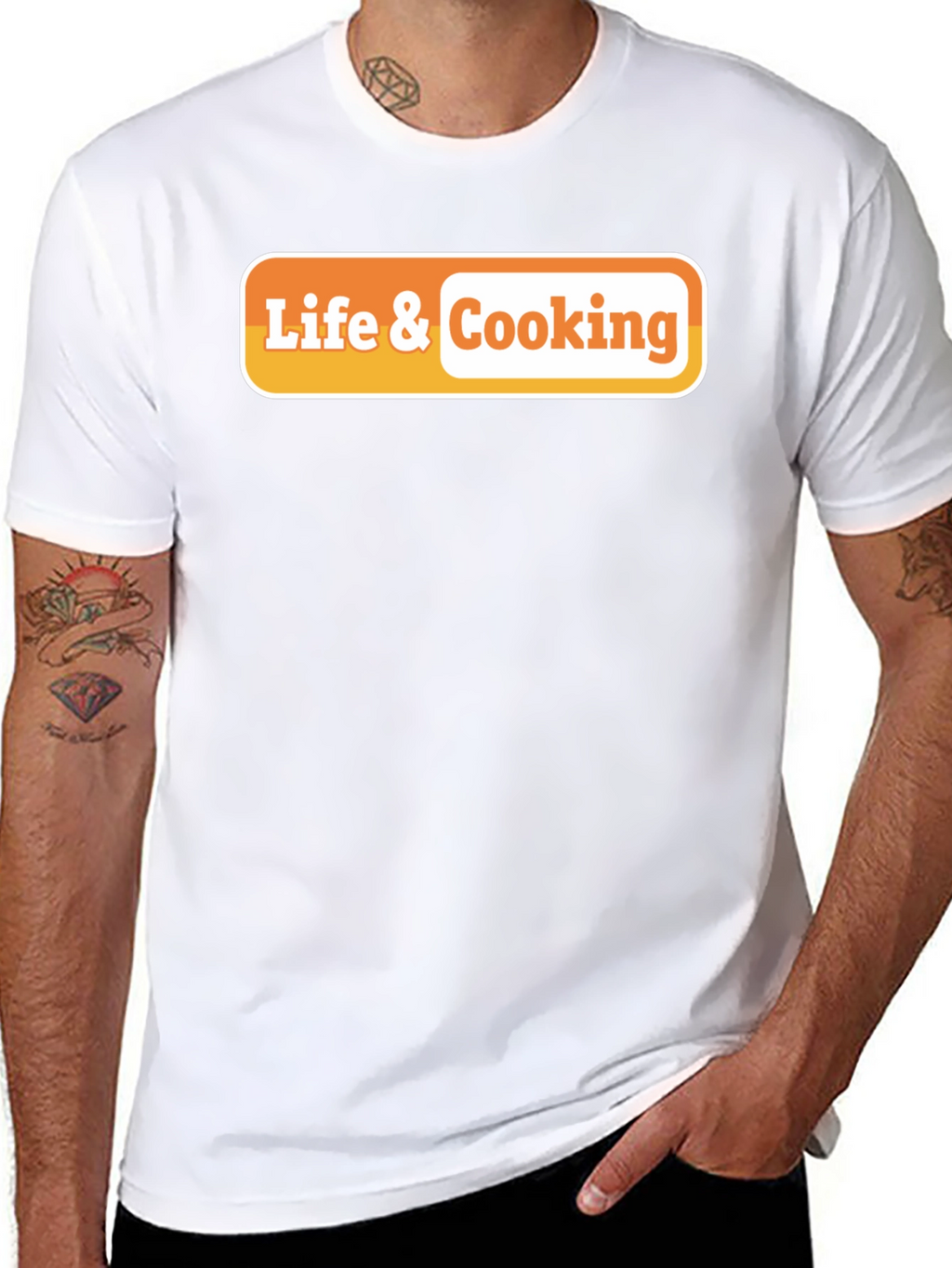Life & Cooking Graphic Tee - Black