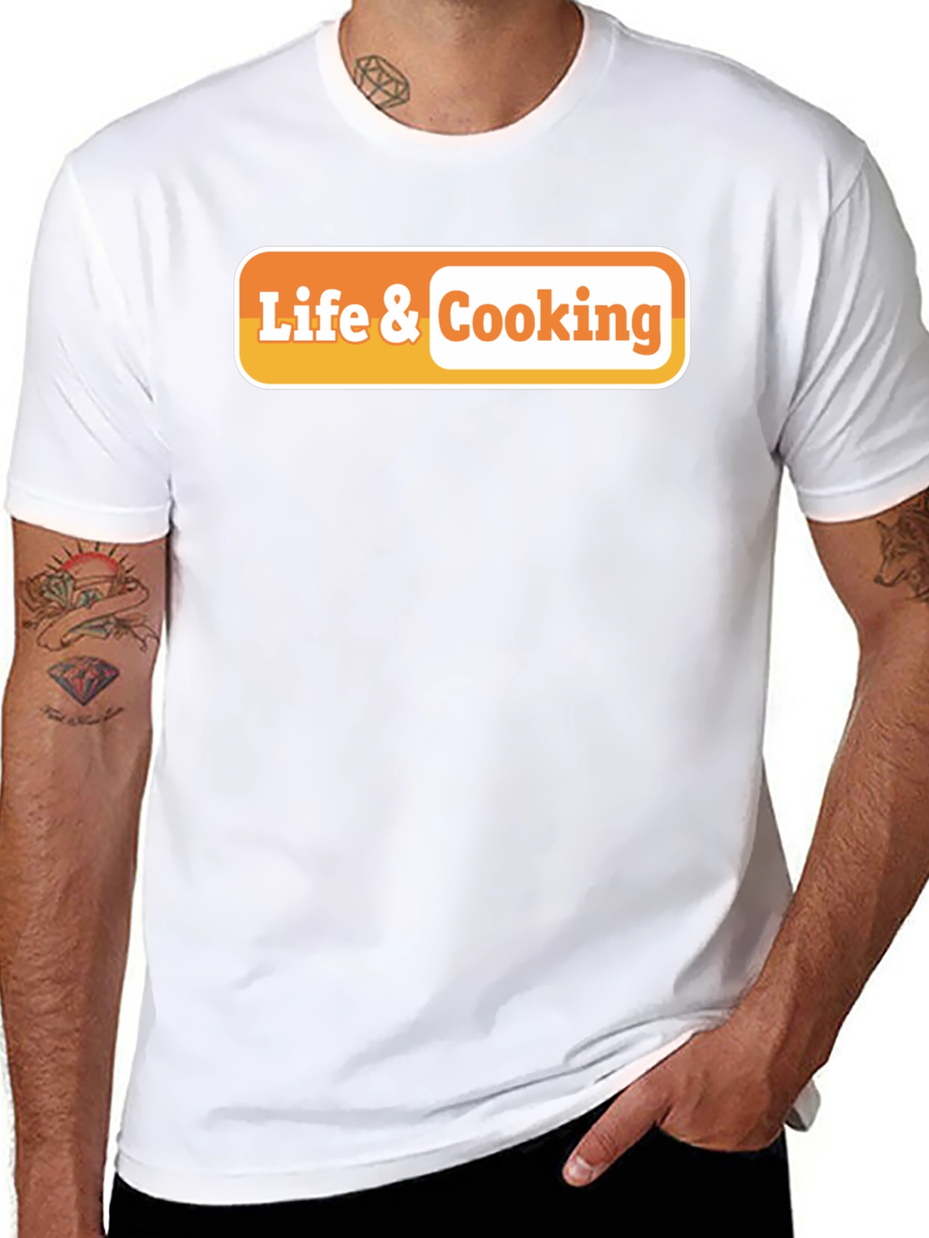 Life & Cooking Graphic Tee - Black