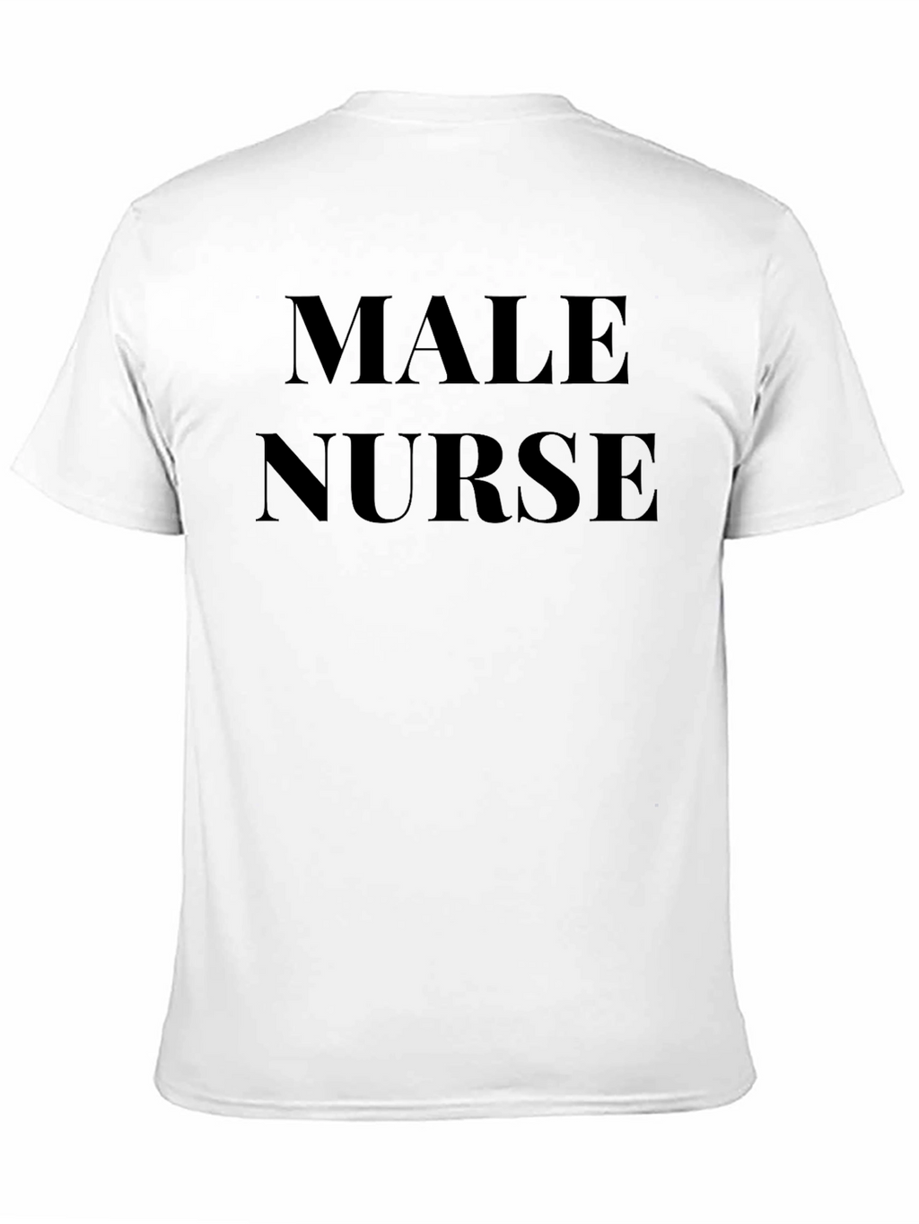 Male Nurse T-Shirt - Black Crew Neck Tee