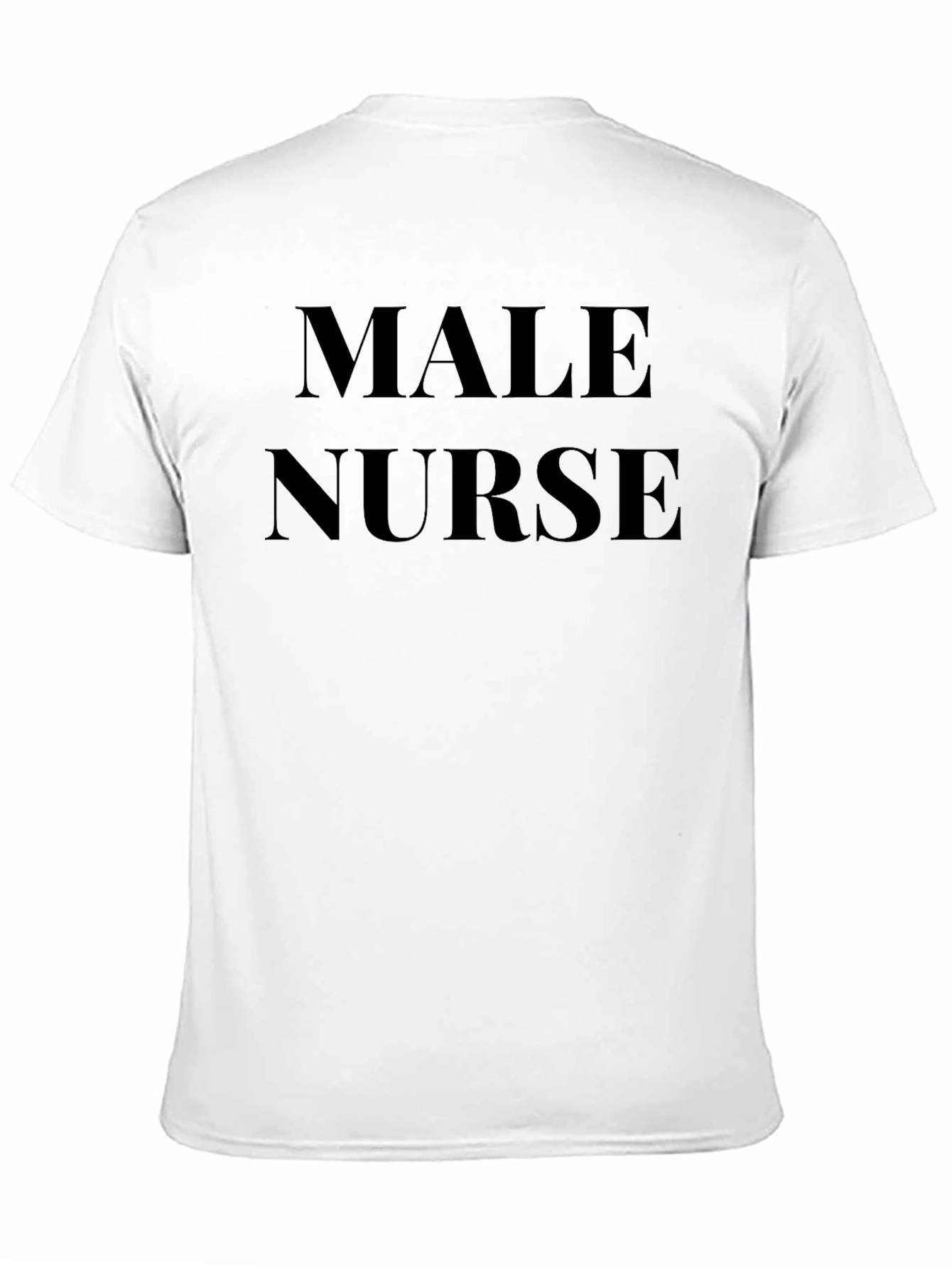 Male Nurse T-Shirt - Black Crew Neck Tee