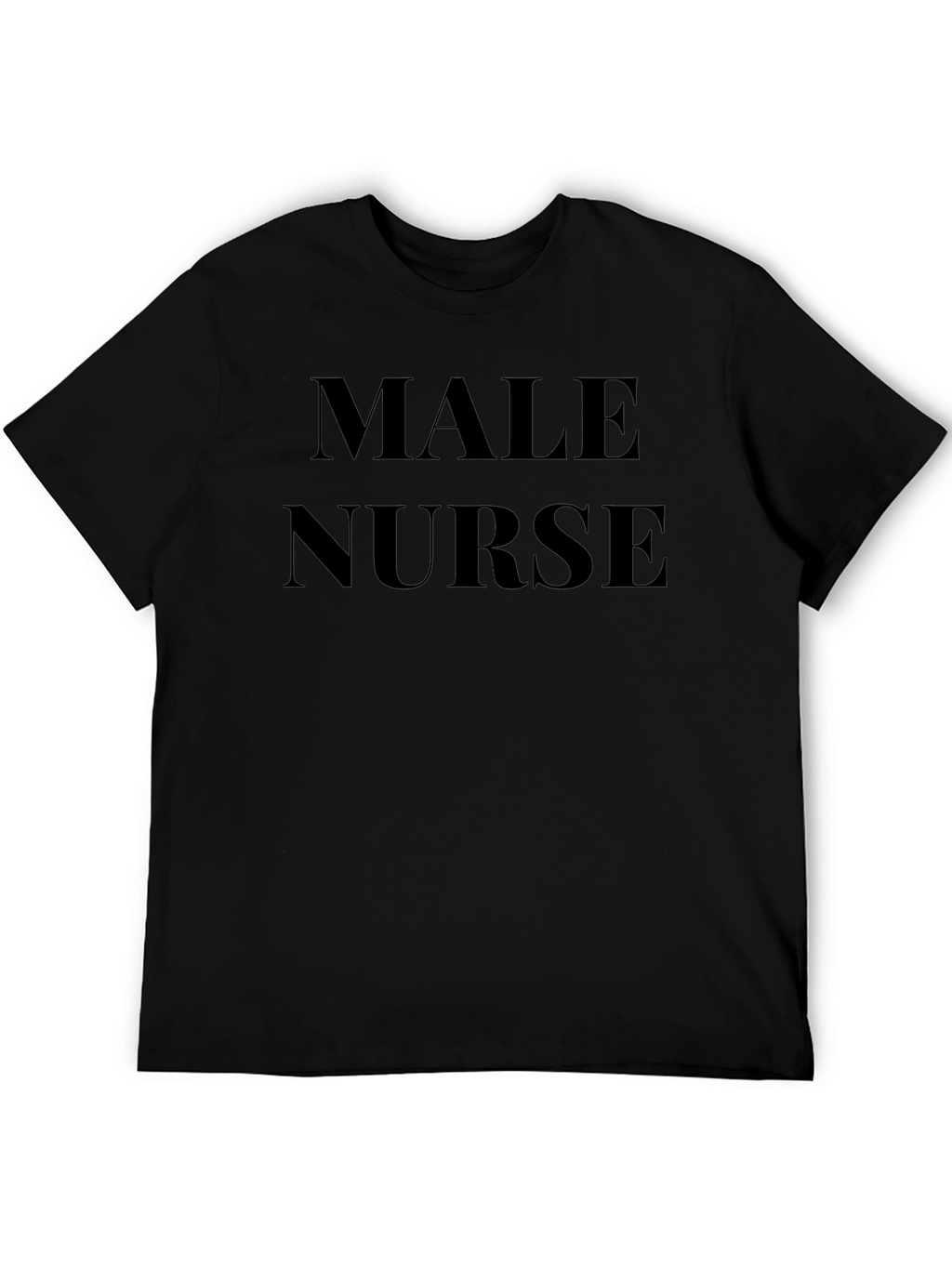 Male Nurse T-Shirt - Black Crew Neck Tee