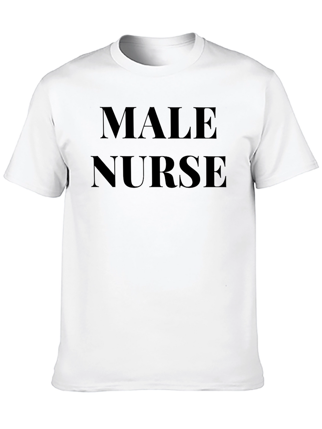 Male Nurse T-Shirt - Black Crew Neck Tee