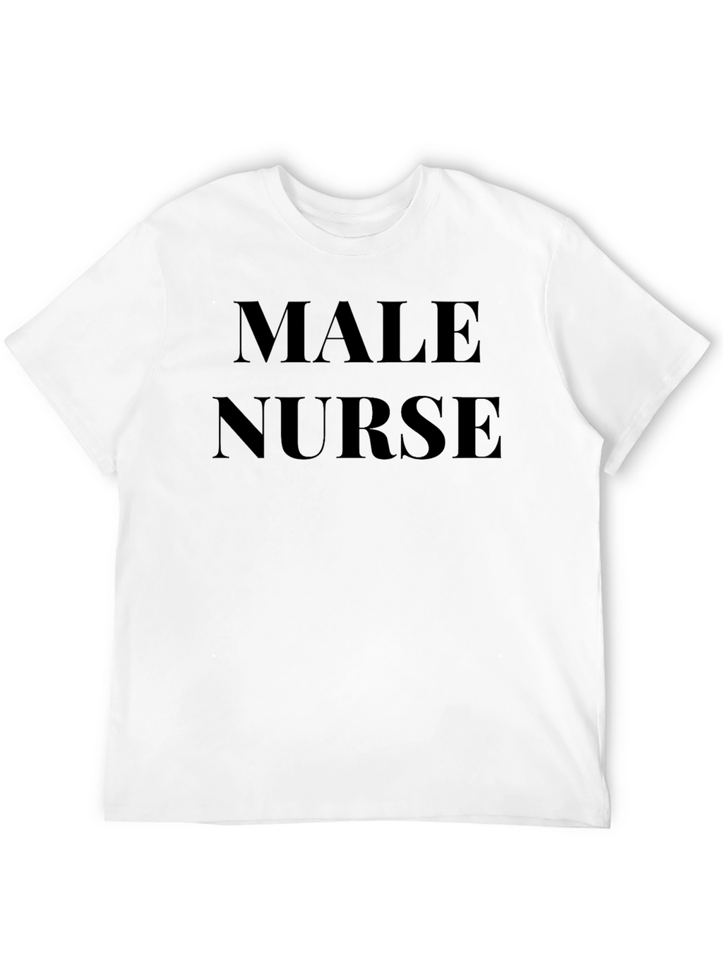 Male Nurse T-Shirt - Black Crew Neck Tee