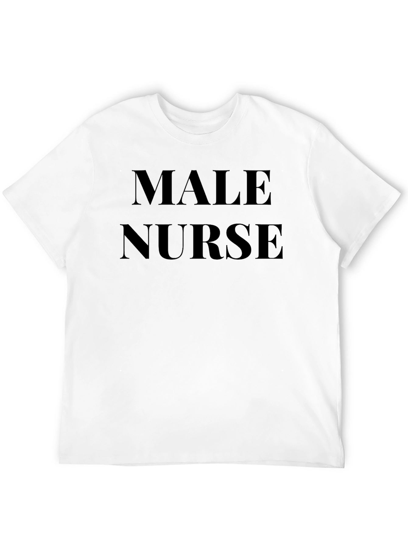 Male Nurse T-Shirt - Black Crew Neck Tee
