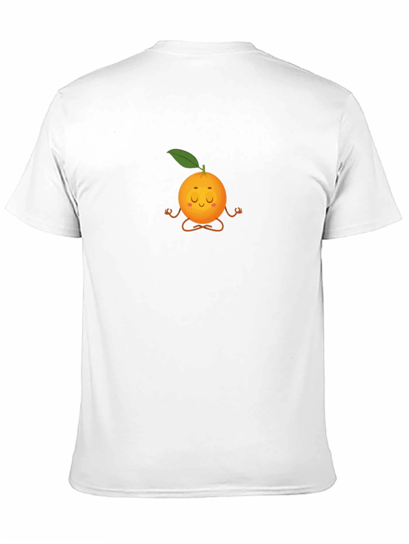 Zen Orange Black T-Shirt: Meditating Fruit Graphic Tee