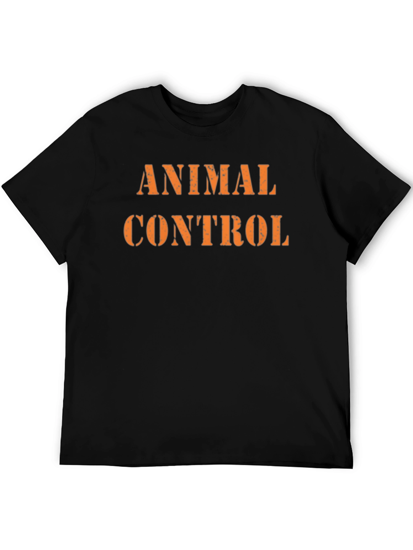 Animal Control Graphic Tee - Black Cotton T-Shirt