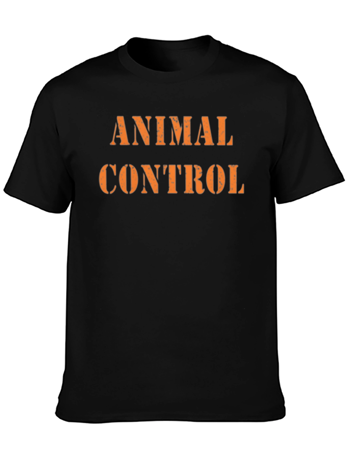 Animal Control Graphic Tee - Black Cotton T-Shirt