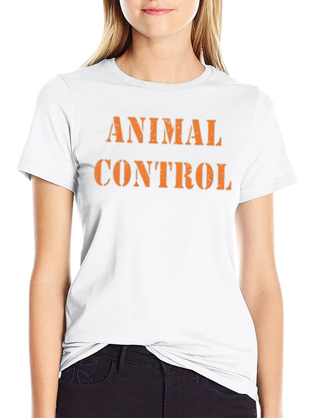 Animal Control Graphic Tee - Black Cotton T-Shirt