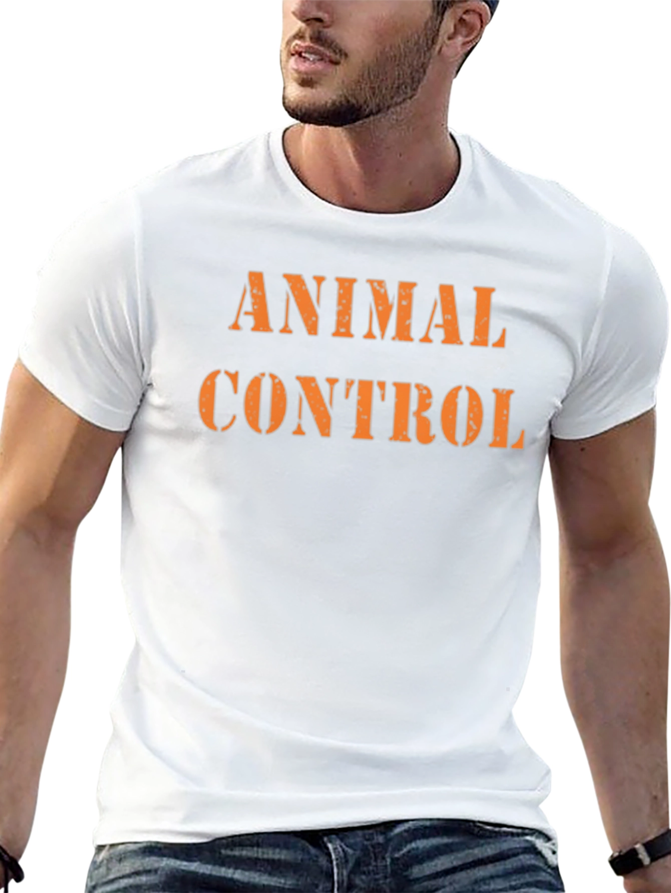 Animal Control Graphic Tee - Black Cotton T-Shirt