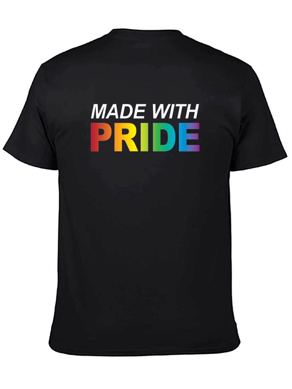 Made With Pride Rainbow Graphic Tee - Black