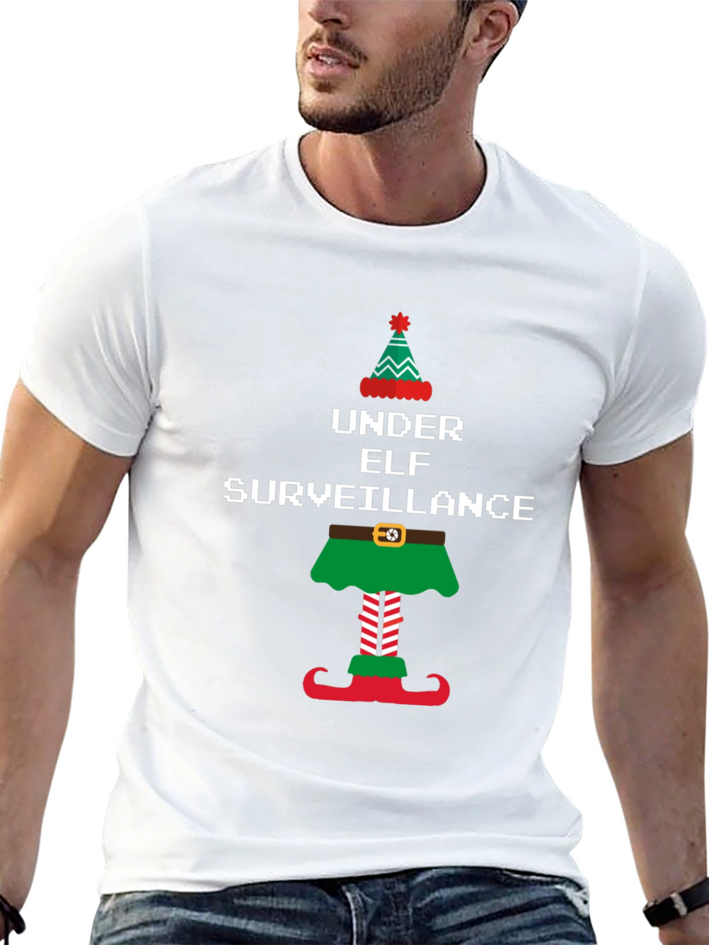 Under Elf Surveillance Christmas T-Shirt