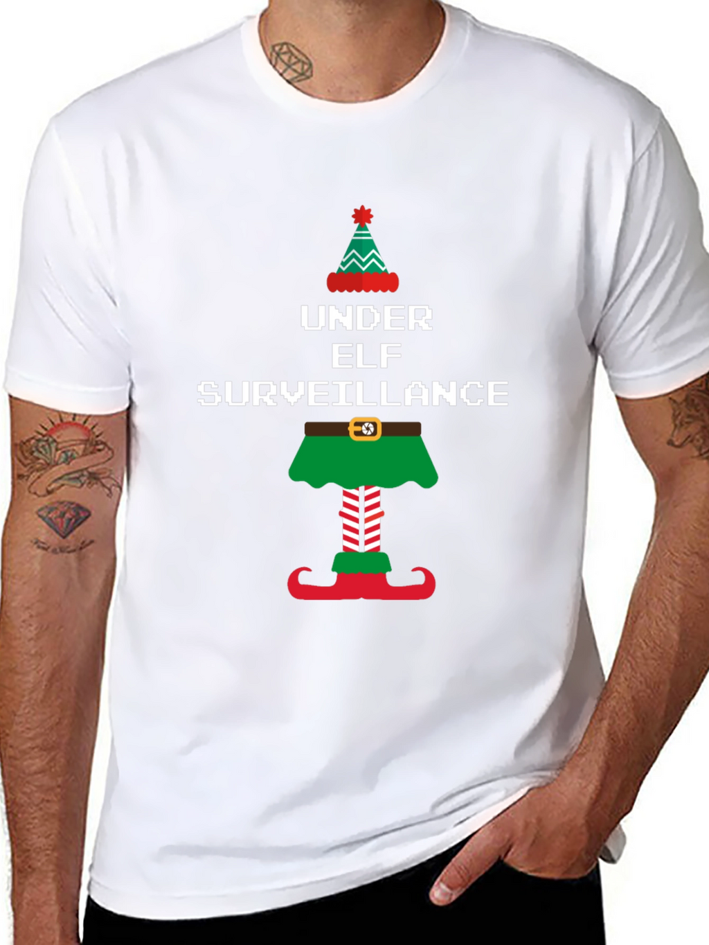 Under Elf Surveillance Christmas T-Shirt