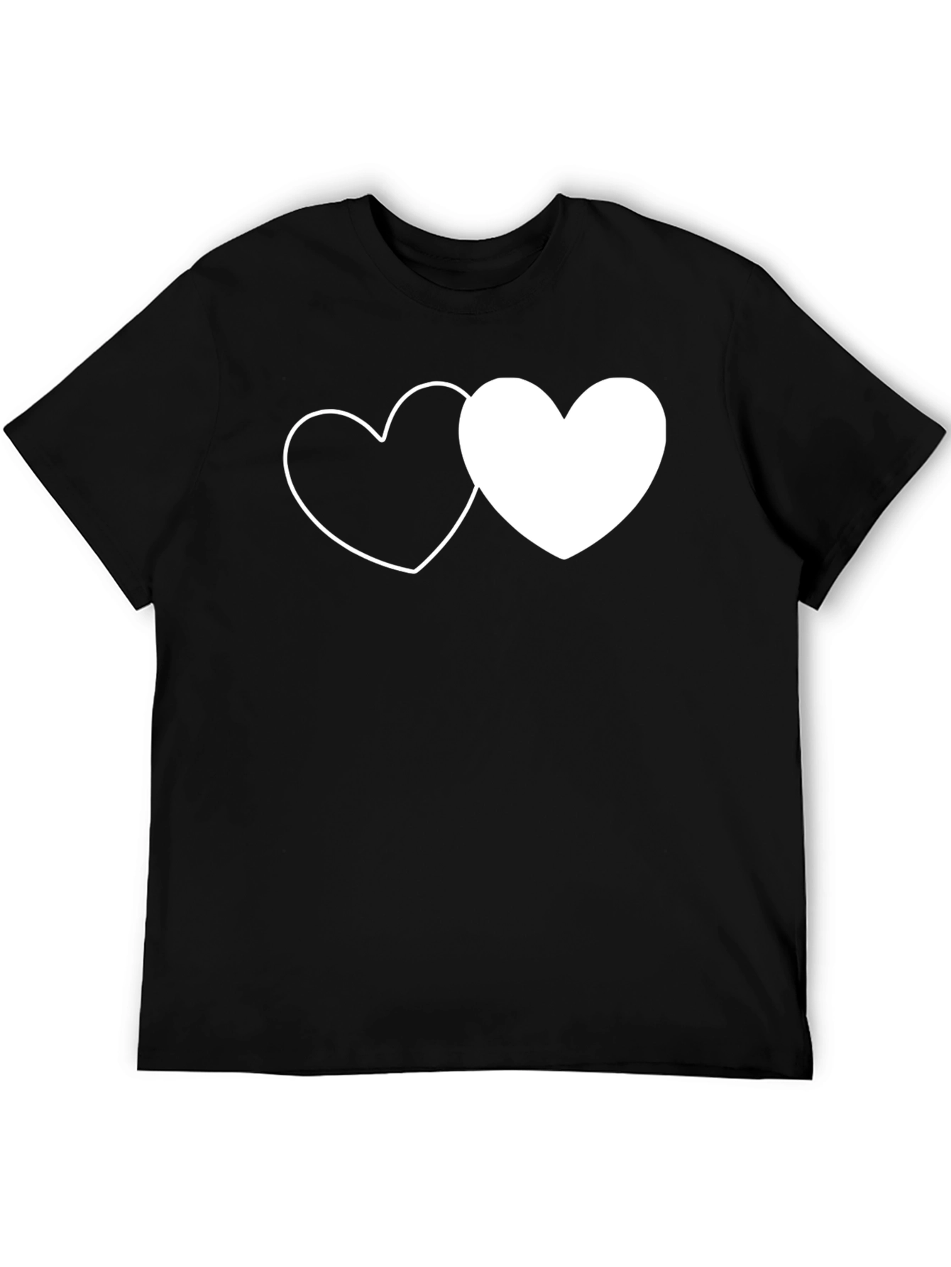 Heart to Heart Graphic Tee - Black