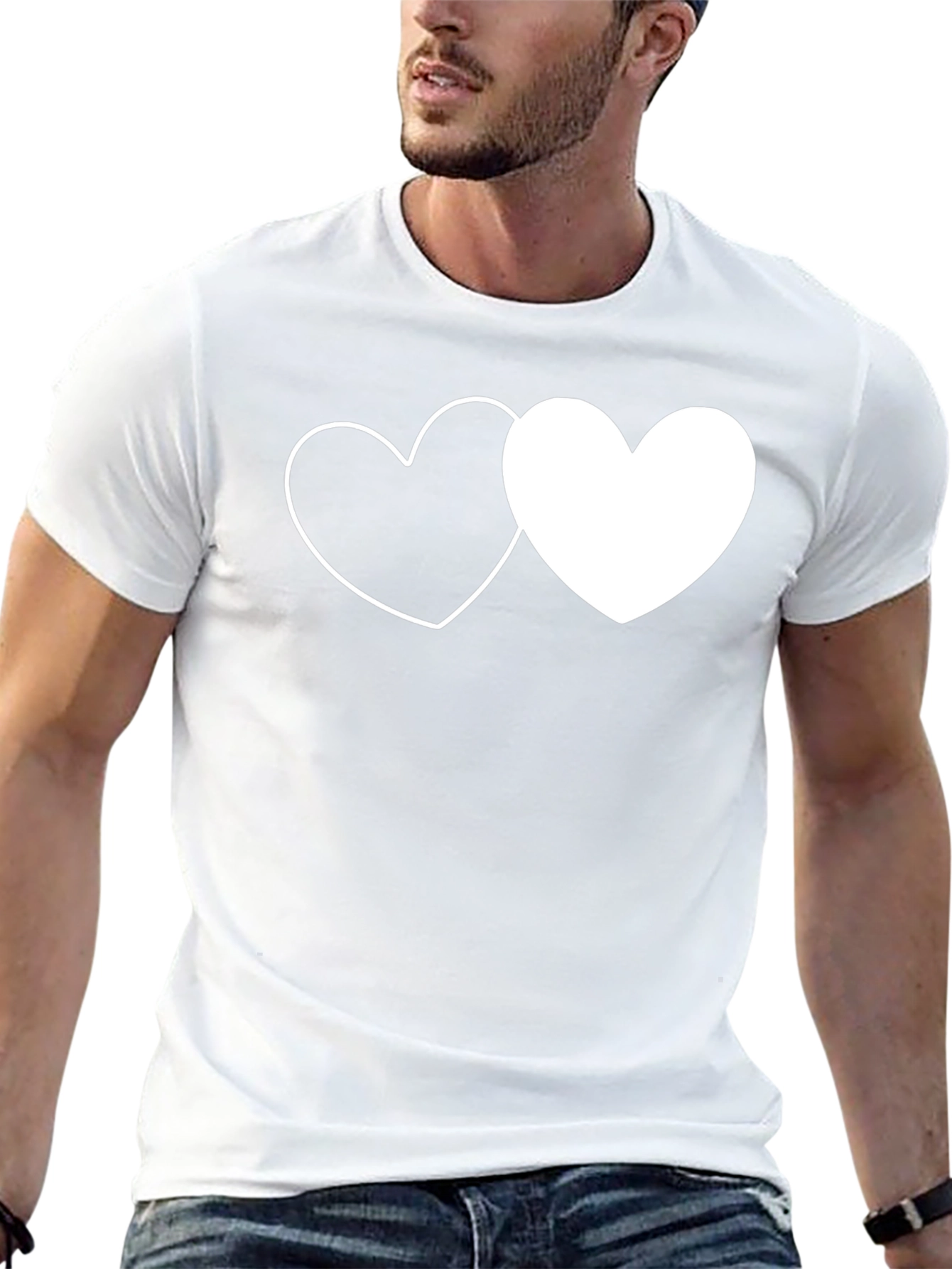 Heart to Heart Graphic Tee - Black
