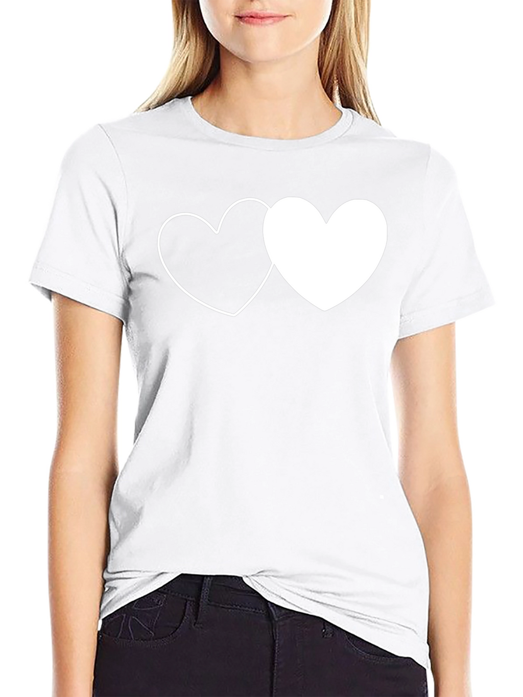 Heart to Heart Graphic Tee - Black