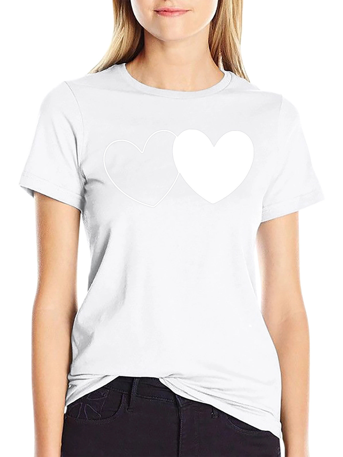 Heart to Heart Graphic Tee - Black