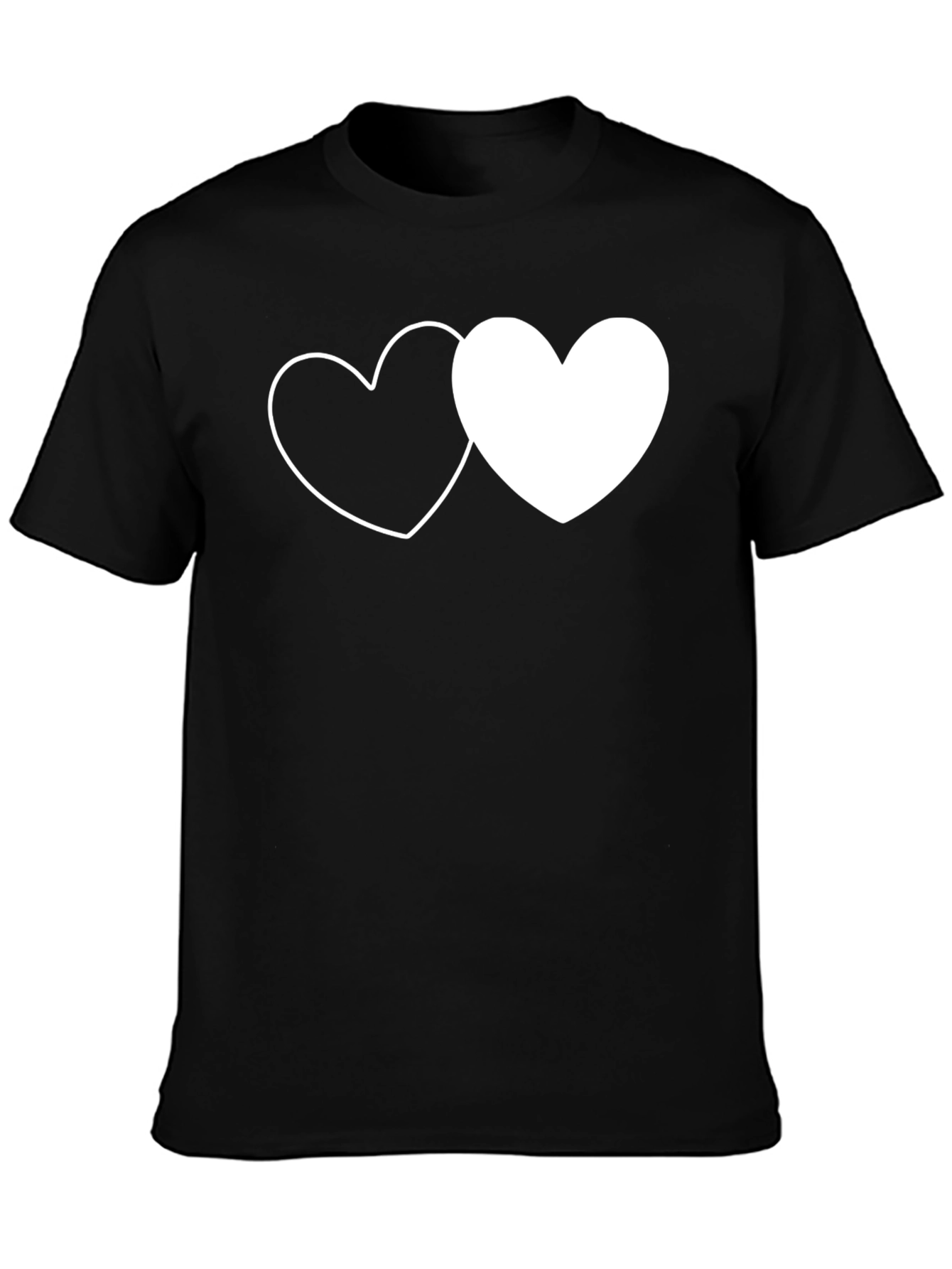 Heart to Heart Graphic Tee - Black