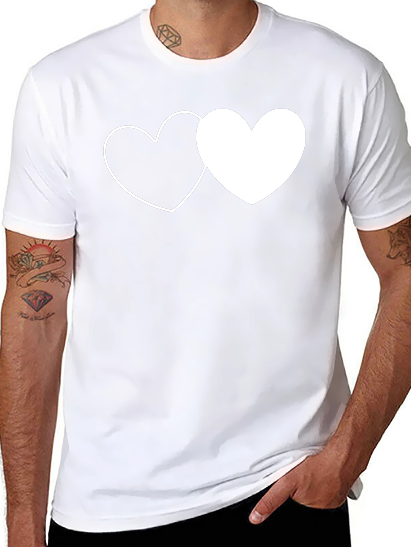 Heart to Heart Graphic Tee - Black