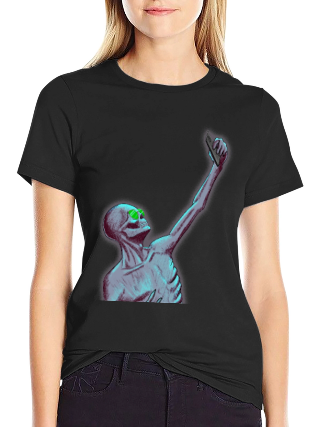Skeleton Selfie T-Shirt - Unique Graphic Tee