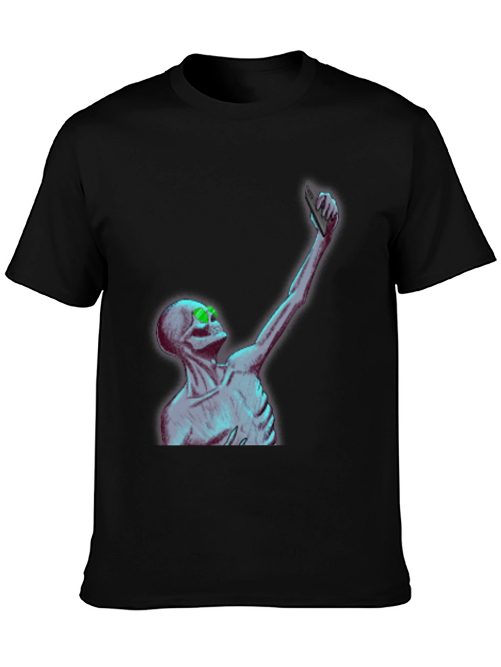 Skeleton Selfie T-Shirt - Unique Graphic Tee