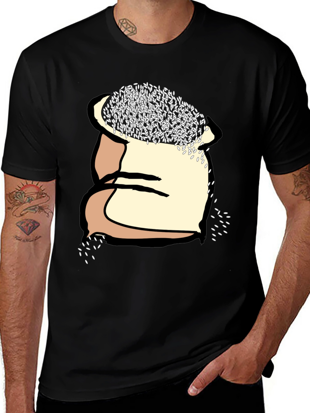 Rice Sack Graphic T-Shirt: Cool Casual Tee