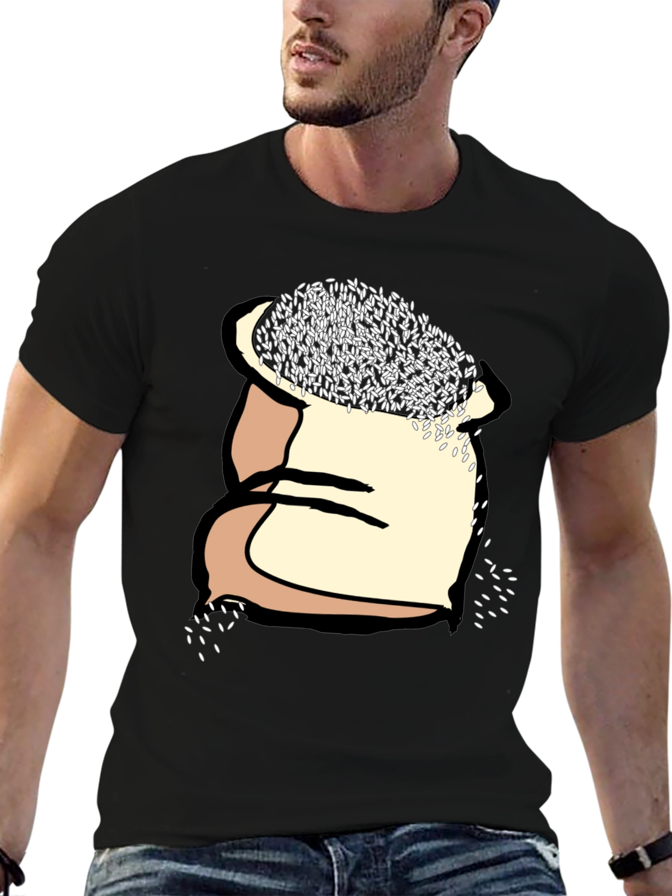 Rice Sack Graphic T-Shirt: Cool Casual Tee