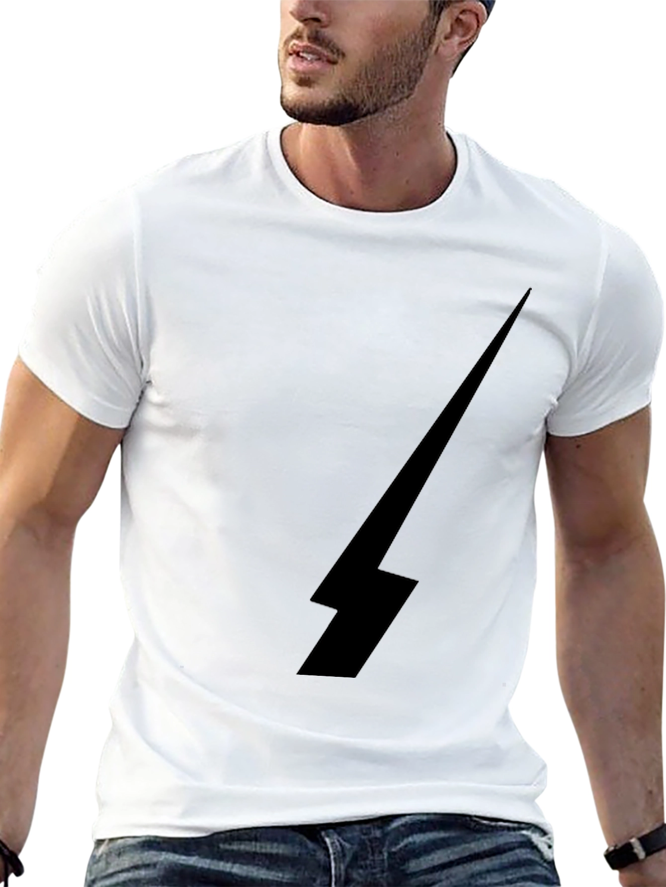 Lightning Bolt Graphic Black Tee