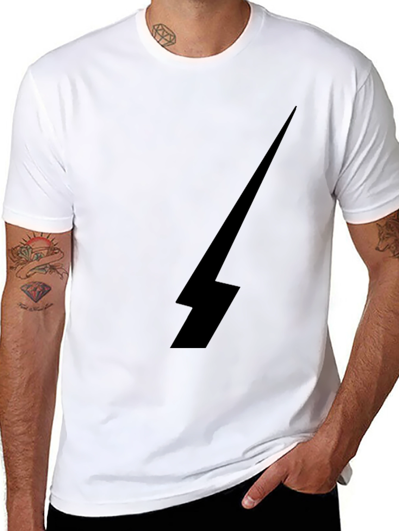 Lightning Bolt Graphic Black Tee