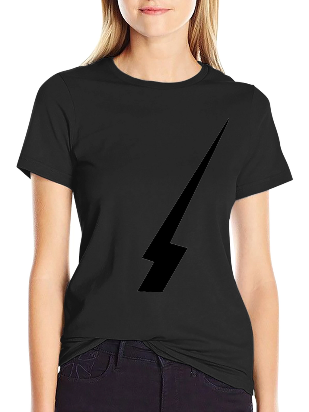 Lightning Bolt Graphic Black Tee