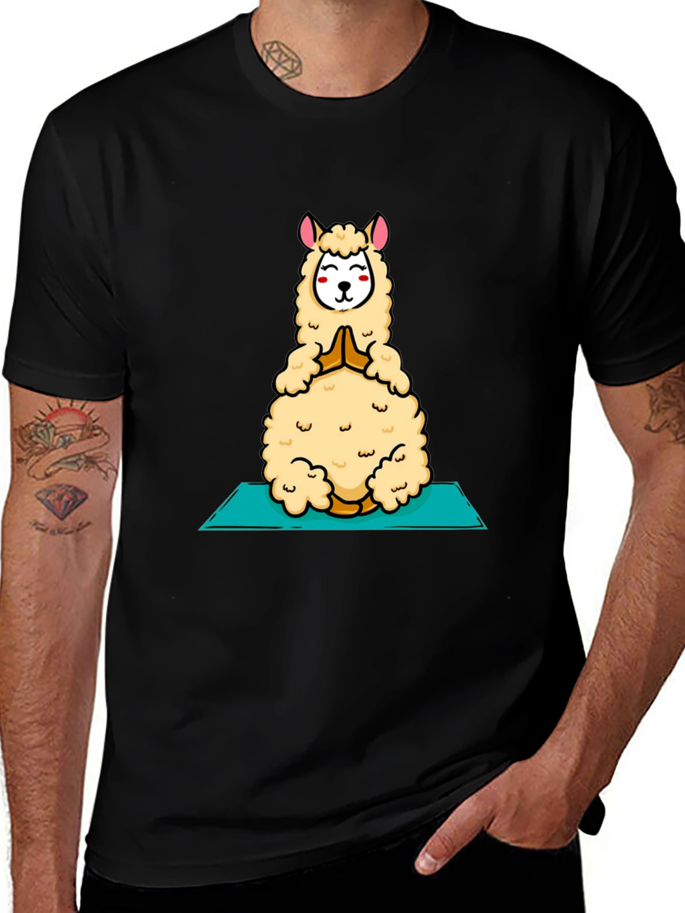 Yoga Llama T-Shirt - Meditating Alpaca Tee