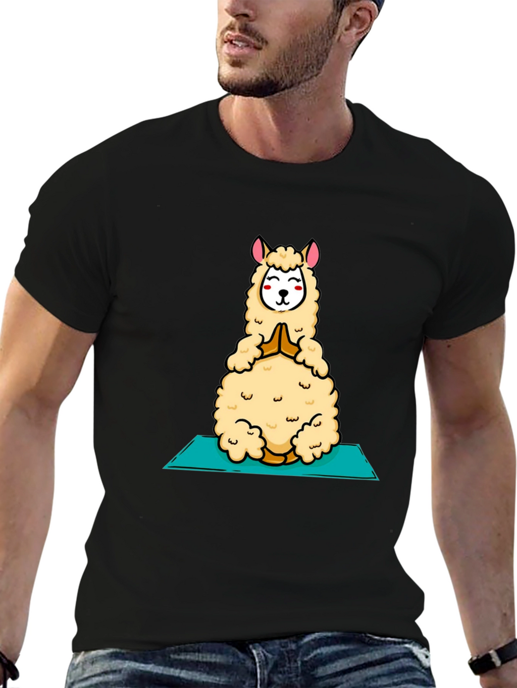 Yoga Llama T-Shirt - Meditating Alpaca Tee