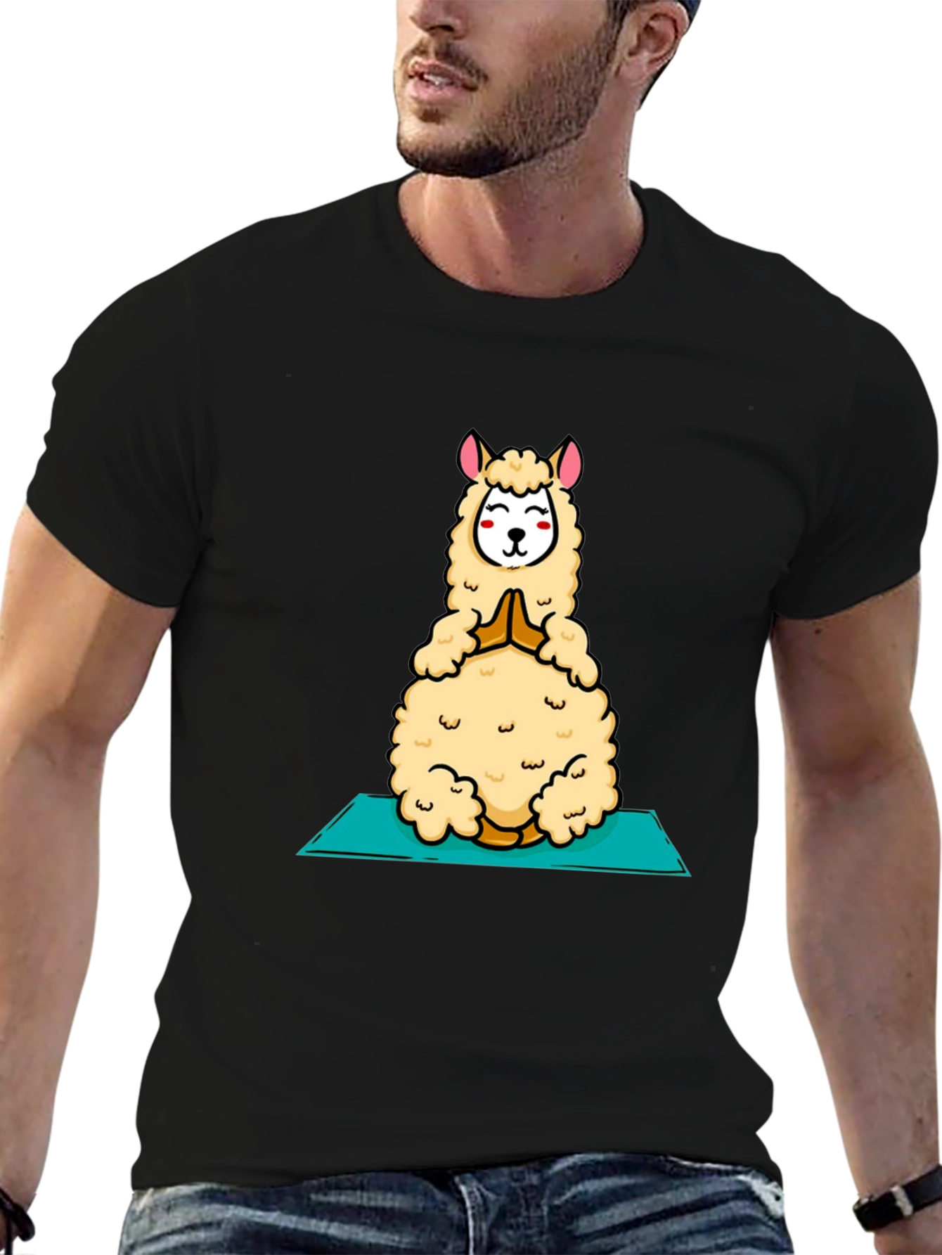 Yoga Llama T-Shirt - Meditating Alpaca Tee