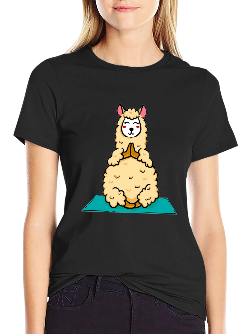 Yoga Llama T-Shirt - Meditating Alpaca Tee