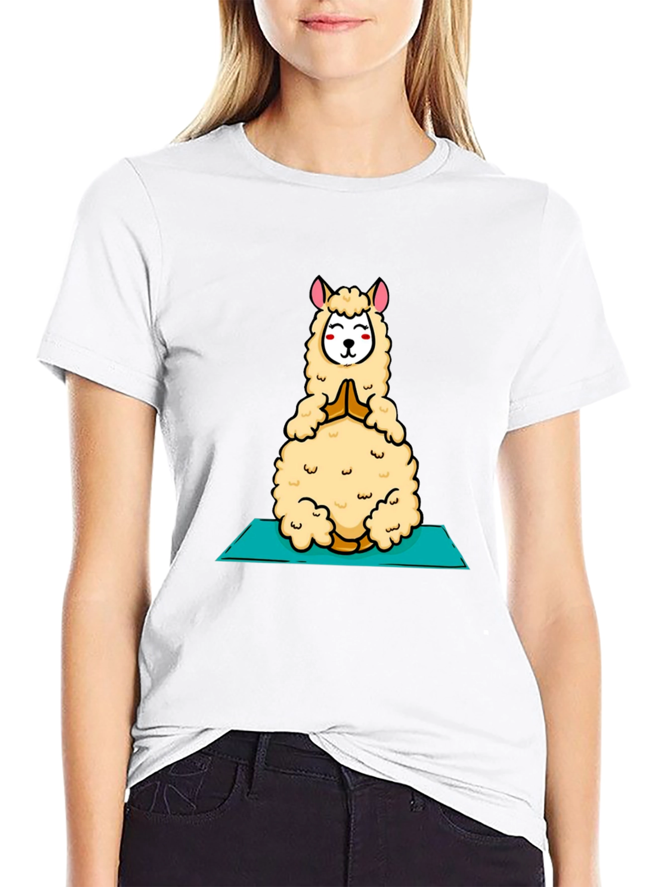 Yoga Llama T-Shirt - Meditating Alpaca Tee
