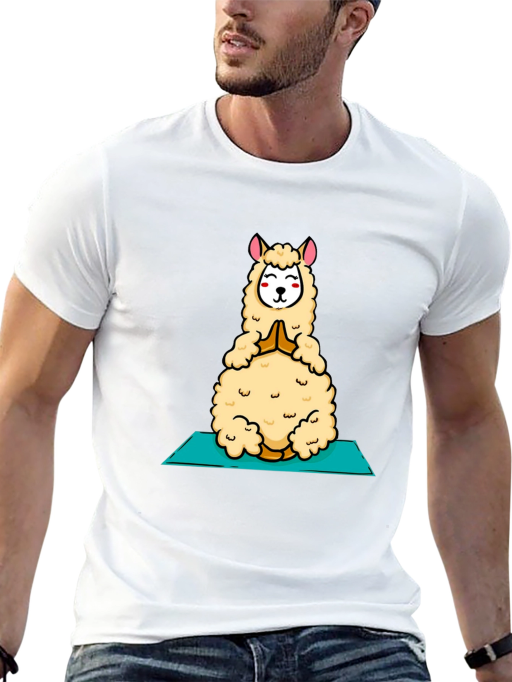 Yoga Llama T-Shirt - Meditating Alpaca Tee