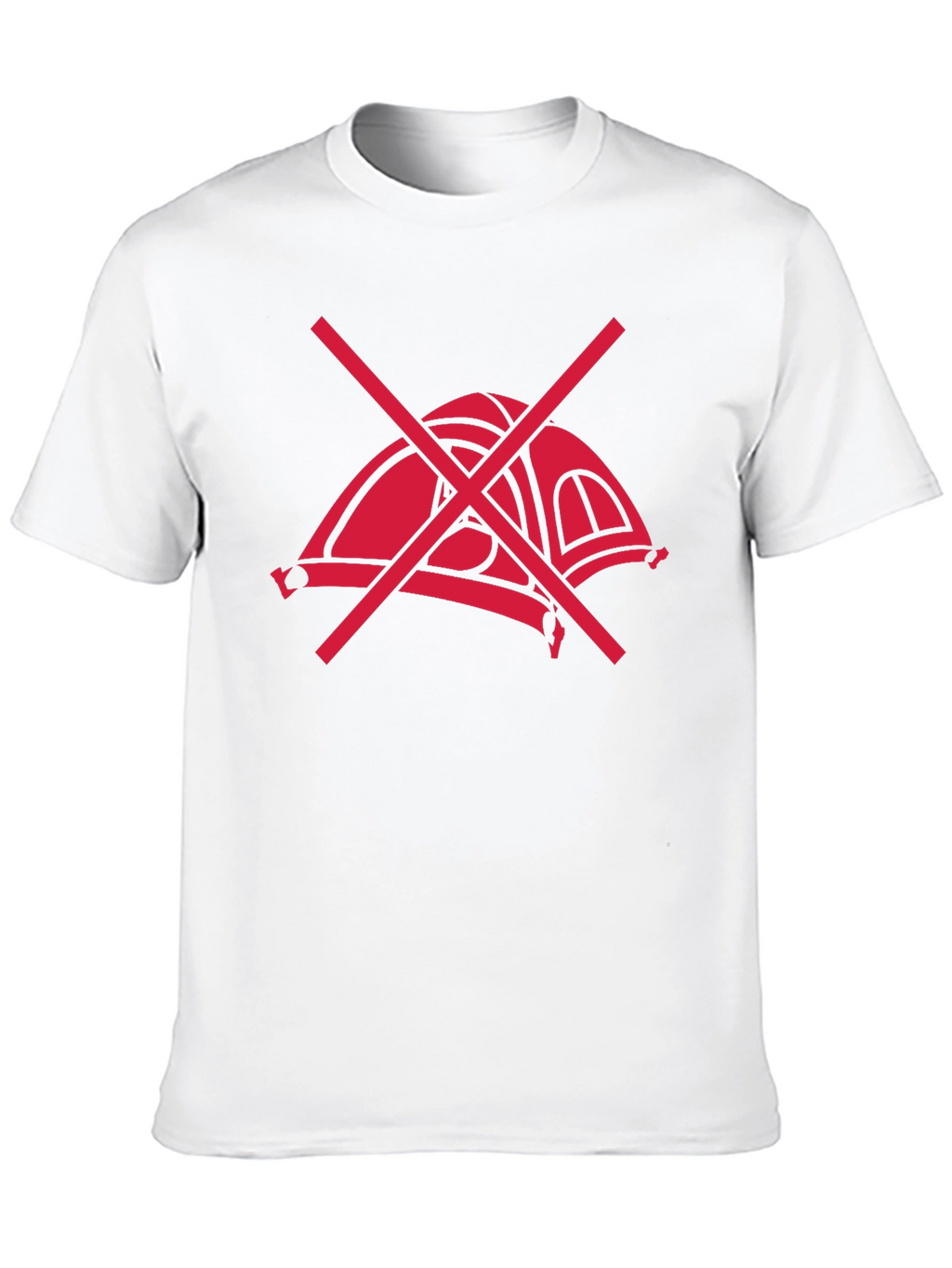 No Camping T-Shirt - Black Graphic Tee