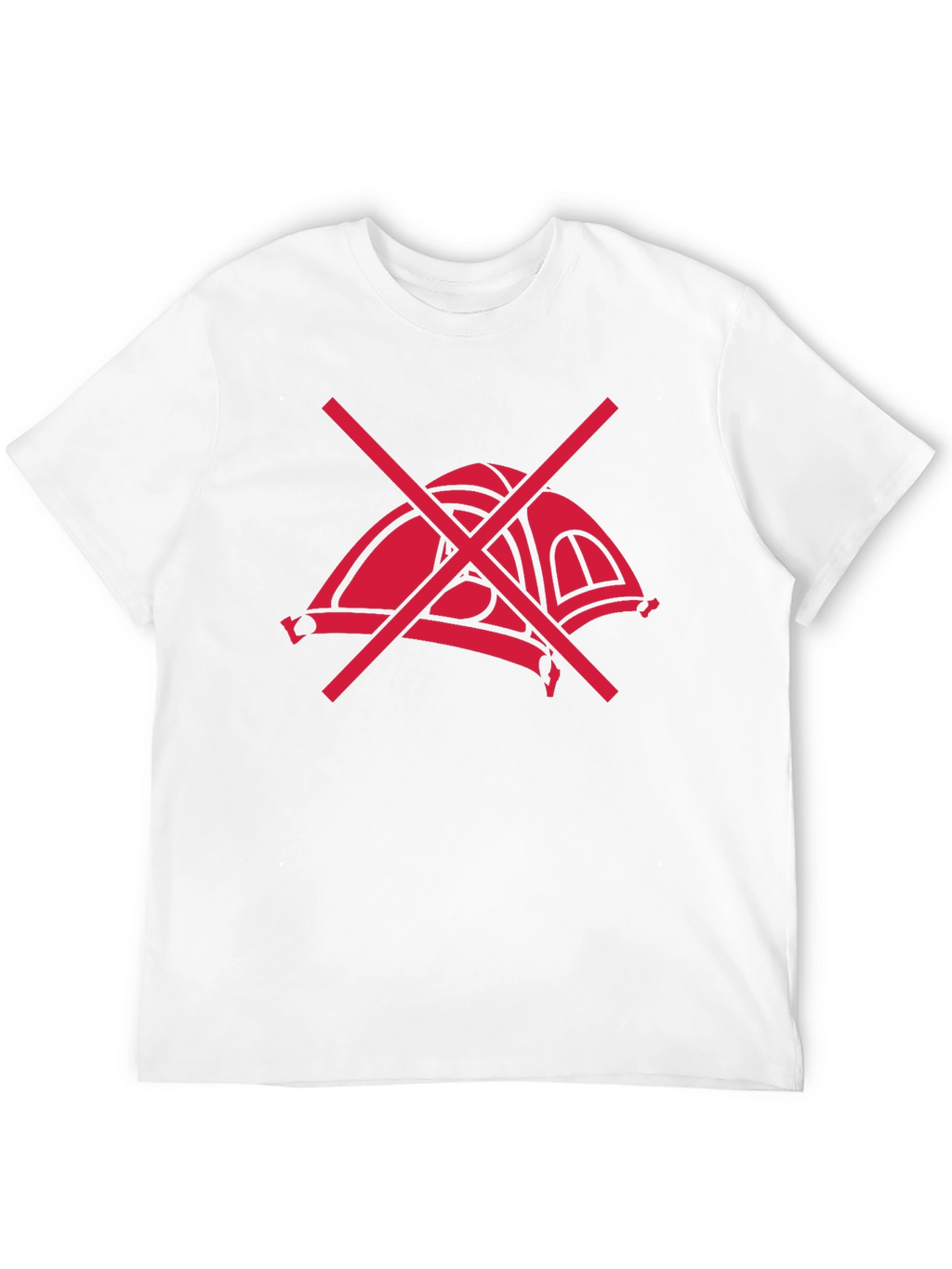 No Camping T-Shirt - Black Graphic Tee