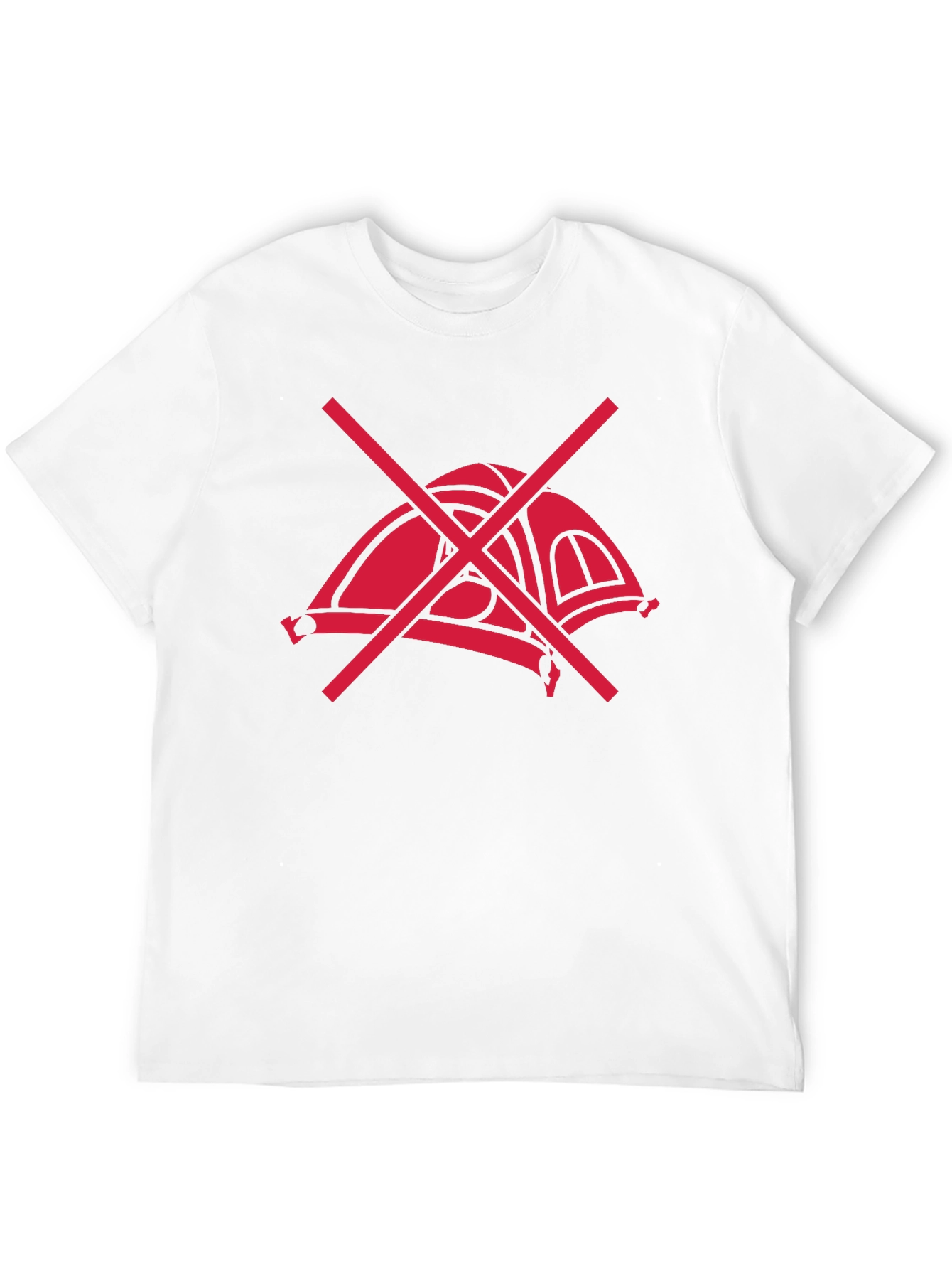 No Camping T-Shirt - Black Graphic Tee