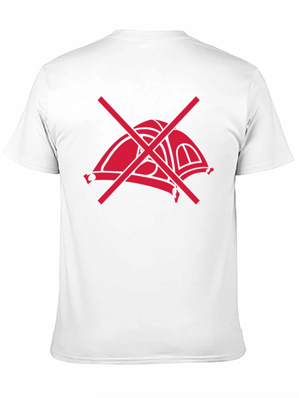 No Camping T-Shirt - Black Graphic Tee